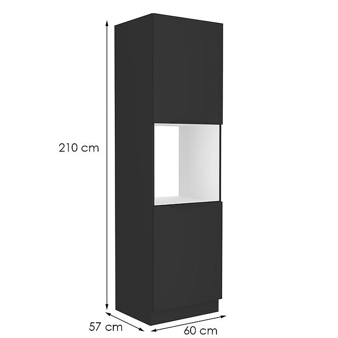 Kuhinjski ormarić Siena crni mat 60dp-210 2f