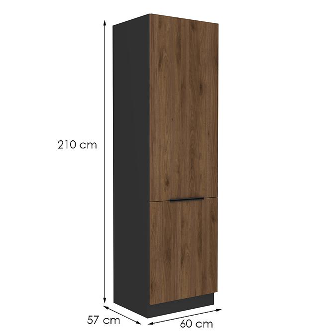 Kuhinjski ormarić Monza orah okapi 60lo-210 2f