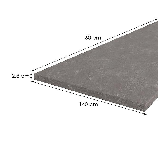 Radna ploča 140 cm/28 mm Metalic Brown