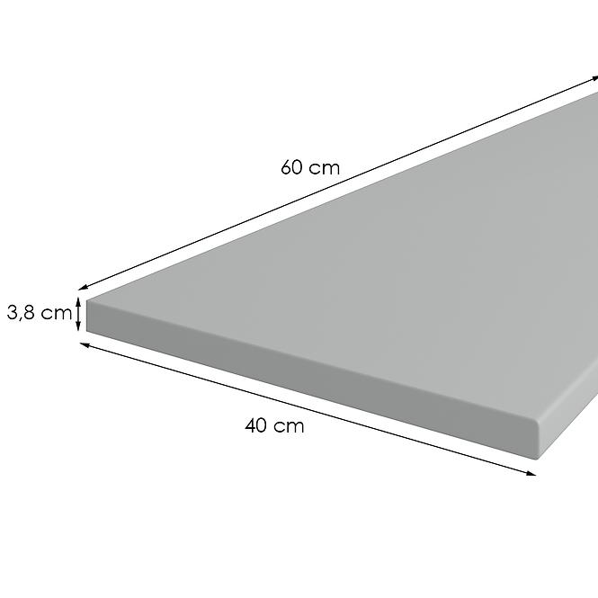 Radna ploča 40 cm/38 mm Inox siva F76112