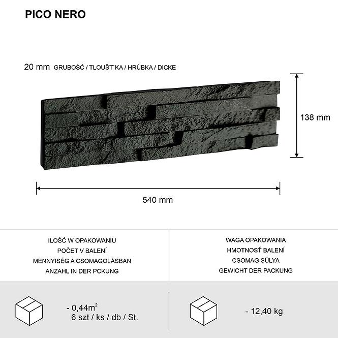 Betonski kamen Pico Nero pak=0,44 m2