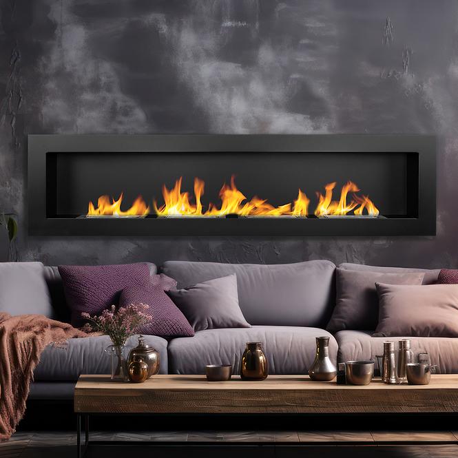 Bio-kamin 1600x400 crni mat