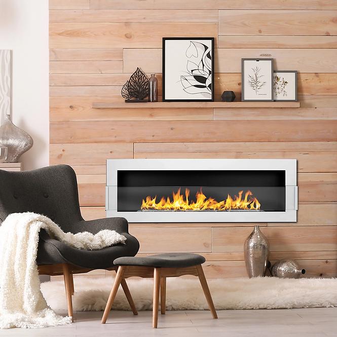Bio-kamin 1200x400 bijelo sjajno