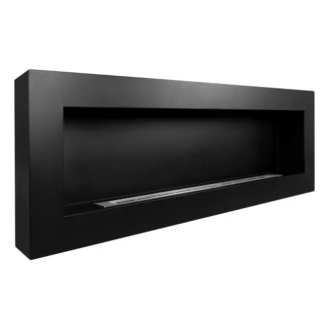 Biokamin 1200x400 box crni mat