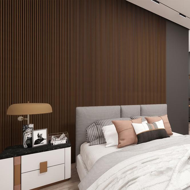 Zidni panel s lamelama MODERN LINE SLIM Dark 12x122x2650mm