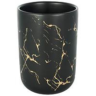 Čaša za četkice GOLD LINE keramika crno/zlatni CST-1774 99