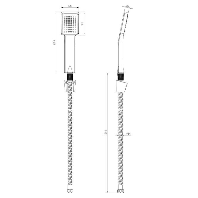 Set za tuš Alea black 1F