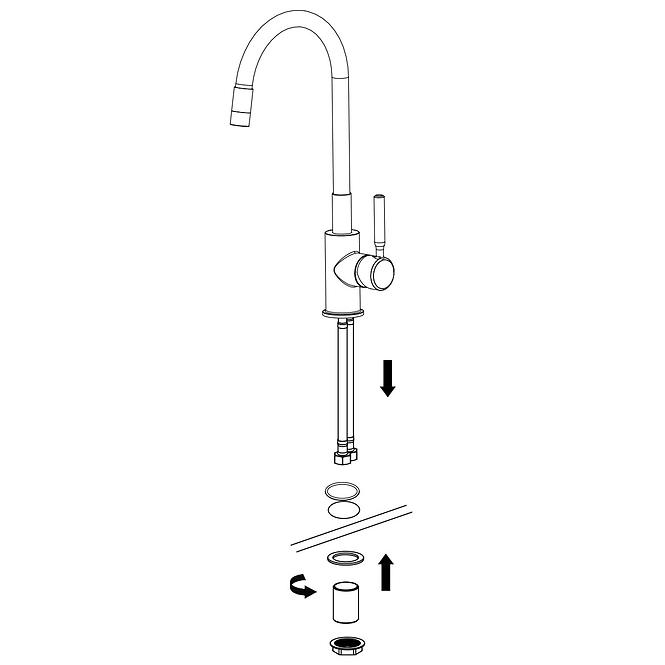 Slavina za sudoper Samba Inox siva