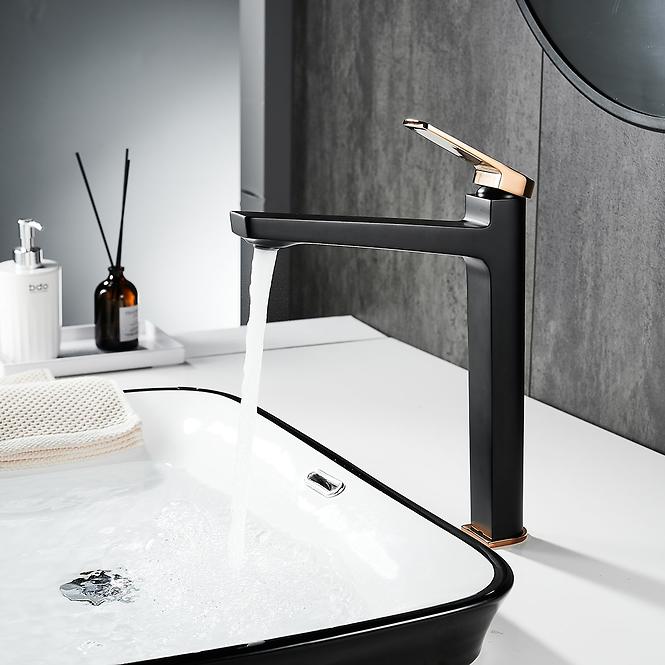 Slavina za umivaonik visoka Royal Black Rose Gold