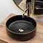 Nadgradni umivaonik Sami Black Matt/Gold Edge,4