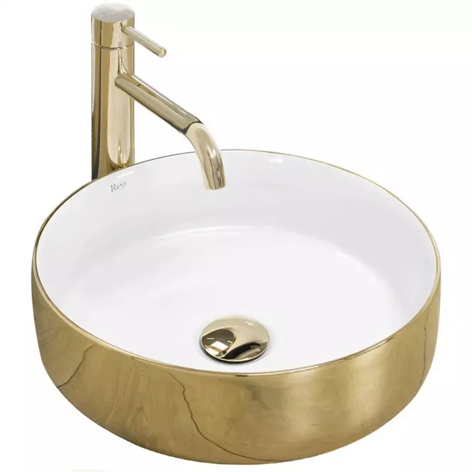 Nadgradni umivaonik Sami Gold/White
