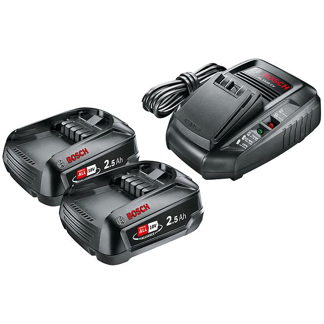Starter set 18V - 2x Aku PBA 2.5 AH W-B + punjač  Bosch