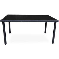 Stol od tehnoratana Dandy crni 150x90 cm