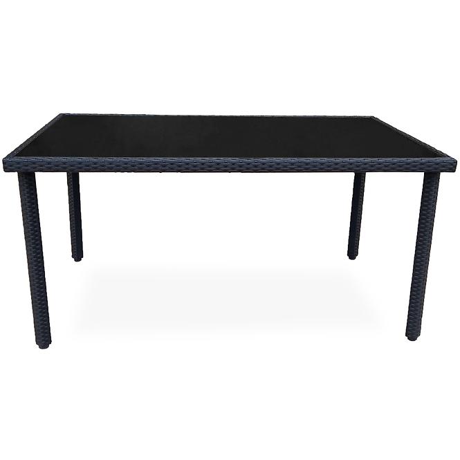 Stol od tehnoratana Dandy crni 150x90 cm