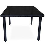 Stol od tehnoratana Dandy crni 90x90 cm