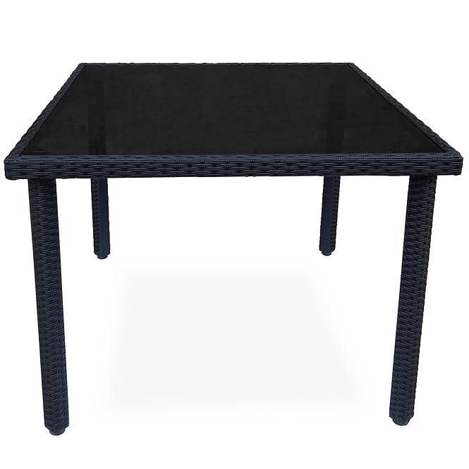 Stol od tehnoratana Dandy crni 90x90 cm