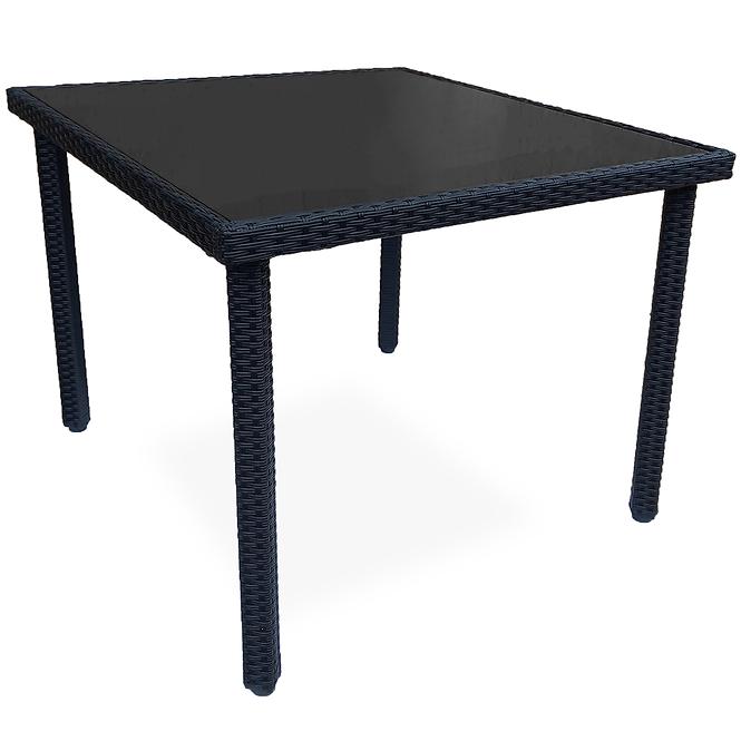Stol od tehnoratana Dandy crni 90x90 cm