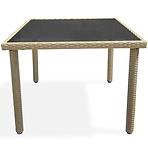 Stol od tehnoratana Dandy natur 90x90 cm