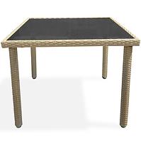 Stol od tehnoratana Dandy natur 90x90 cm