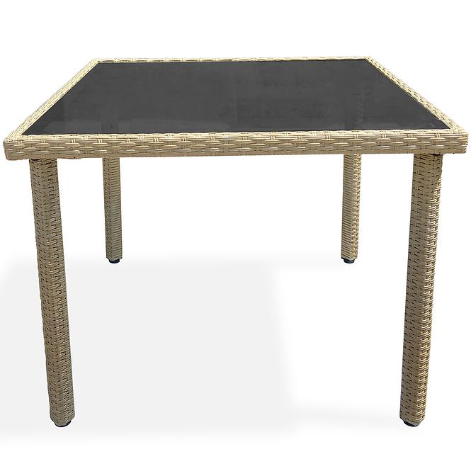 Stol od tehnoratana Dandy natur 90x90 cm