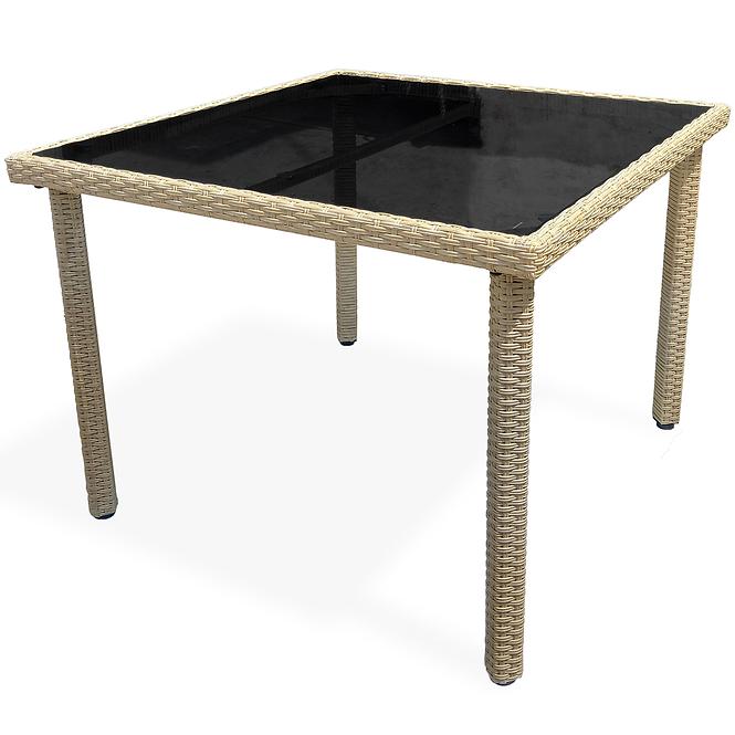 Stol od tehnoratana Dandy natur 90x90 cm