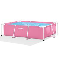 Bazen s metalnom konstrukcijom, rozi, pravokutni, 220 x 150 x 60 cm, Intex 28266NP