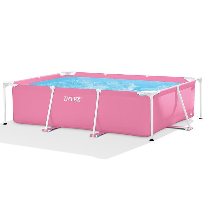 Bazen s metalnom konstrukcijom, rozi, pravokutni, 220 x 150 x 60 cm, Intex 28266NP