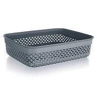 Plastična košara 24,5 x 19,5 x 6 cm, 2,2 l antracit 439
