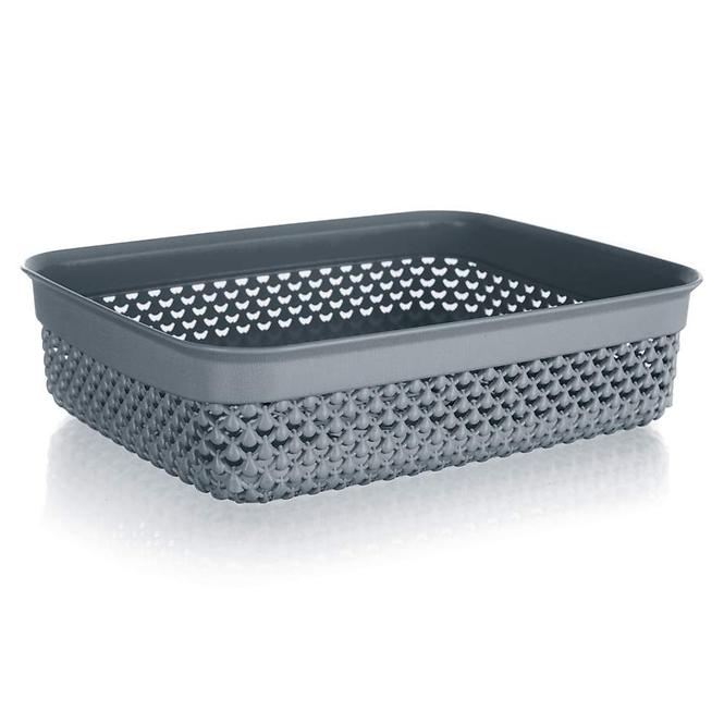 Plastična košara 24,5 x 19,5 x 6 cm, 2,2 l antracit 439