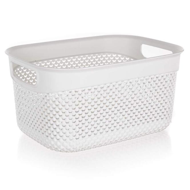 Plastična košara 23 x 17 x 12 cm, 3,3 l, bijela 4393891