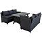 Vrtni set od umjetnog ratana Stanso crna,5