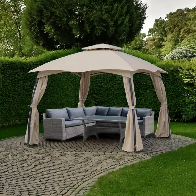 Vrtni paviljon 3x3 m bež