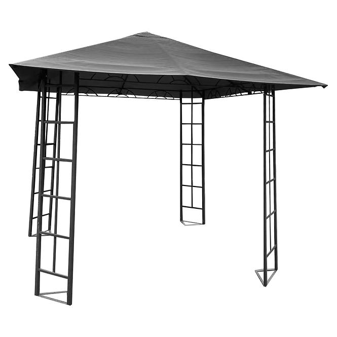 Vrtni paviljon 3x3x2,65 m sivi