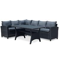 Vrtni set od umjetnog ratana Stockholm crna