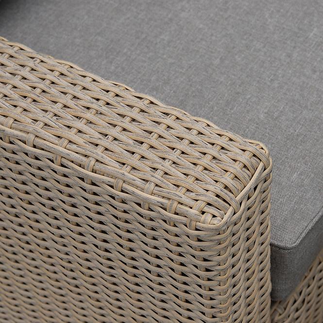 Kutna garnitura od umjetnog ratana Stockholm Natural s visokim stolom polywood 