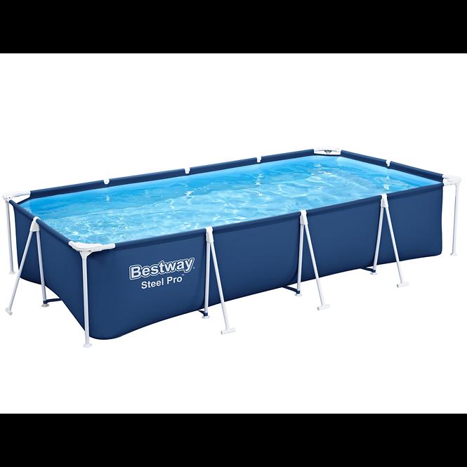 Bazen s okvirom i pumpom, Steel Pro, pravokutni, 400 x 211 x 81cm, 56424