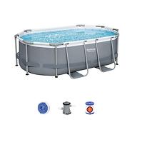 Bazen s metalnom konstrukcijom i pumpom, Power Steel, ovalni, 305 x 200 x 84 cm, 5614A