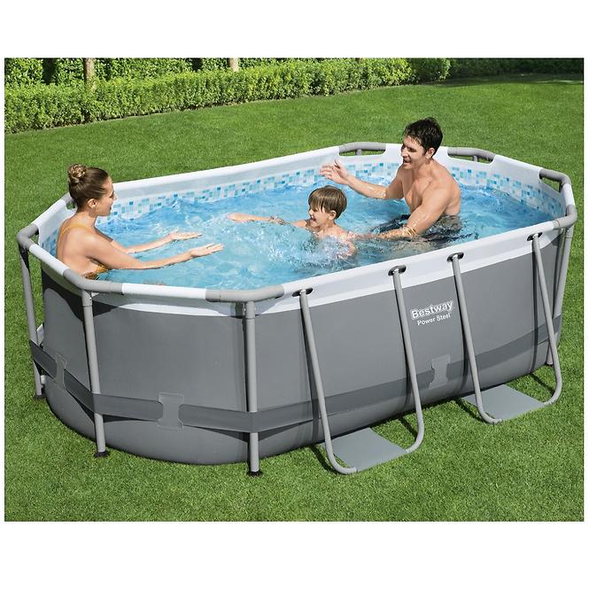 Bazen s metalnom konstrukcijom i pumpom, Power Steel, ovalni, 305 x 200 x 84 cm, 5614A