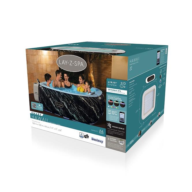 Vrtni jacuzzi 1,80x1,80x0,66 m  Hawaii Smart Luxe AirJet™ 60261