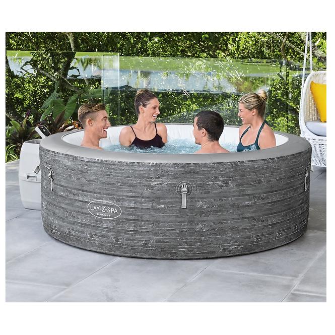 Vrtni jacuzzi s hidromasažom 1,96x0,66 m Budapest 60179 EnergySense Smart AirJet™ BESTWAY