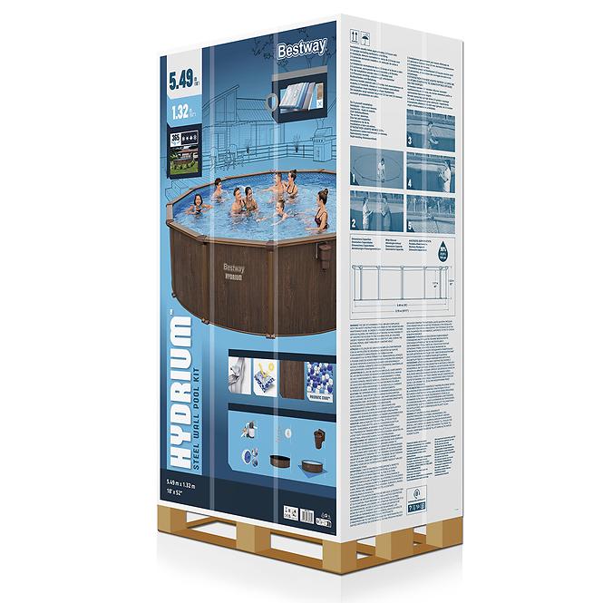 Bestway montažni čelični bazen Hydrium s pumpom, okrugli, 549 x 132 cm, 561CS