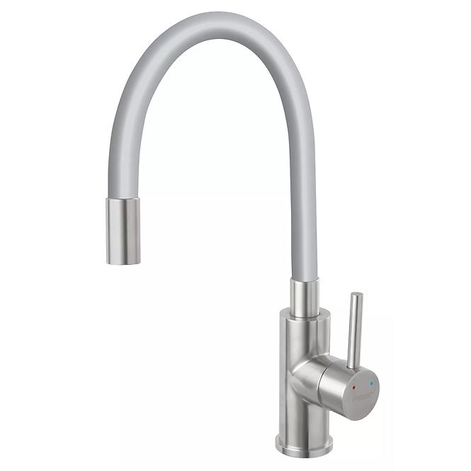 Elastična slavina za sudoper Fitness inox siva