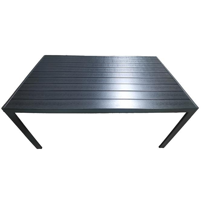 Stol Douglas s polywood pločom crni 150x90 cm