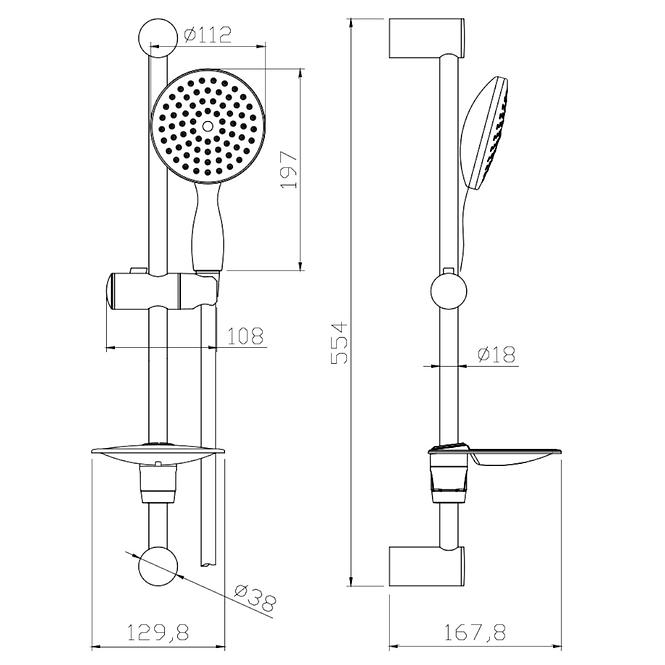 Set za tuš Pax ZNS04 1-F