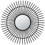 Viseće ogledalo Birma  promjer 70 cm crno