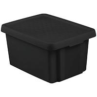 Plastična kutija s poklopcem 16l crna