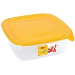 Posuda za hranu kvadratna fresh&go 182237 žuta/prozirna
