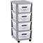 Ladičar knock down infinity 4x11l 239845 sivo/bijeli