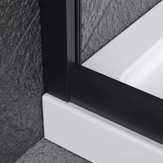 Polukružna tuš kabina Uni 90x90x185 black,6