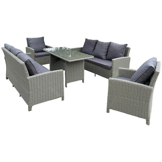 Set od umjetnog ratana Madera sivi